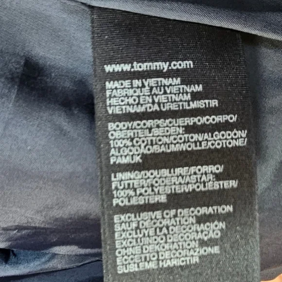 Tommy Hilfiger Women's Navy Waxed Utility Jacket With Cinchable Waist - Picture 9 of 12